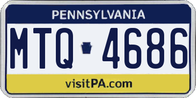 PA license plate MTQ4686