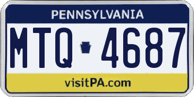 PA license plate MTQ4687
