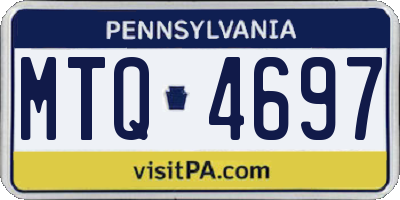 PA license plate MTQ4697