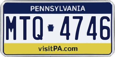 PA license plate MTQ4746