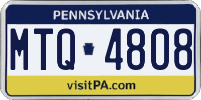 PA license plate MTQ4808