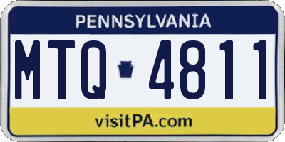 PA license plate MTQ4811