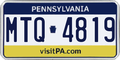 PA license plate MTQ4819