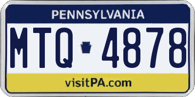 PA license plate MTQ4878