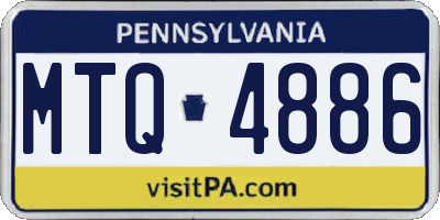 PA license plate MTQ4886