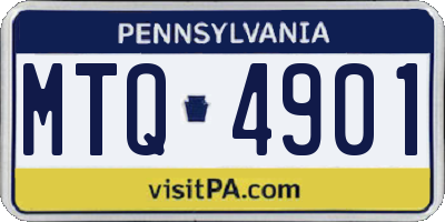 PA license plate MTQ4901