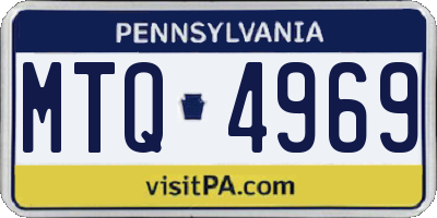 PA license plate MTQ4969