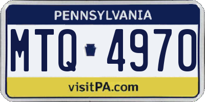 PA license plate MTQ4970