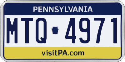 PA license plate MTQ4971