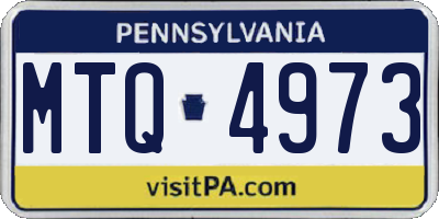 PA license plate MTQ4973