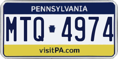 PA license plate MTQ4974