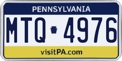 PA license plate MTQ4976