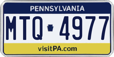 PA license plate MTQ4977