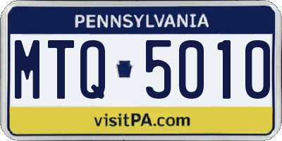 PA license plate MTQ5010