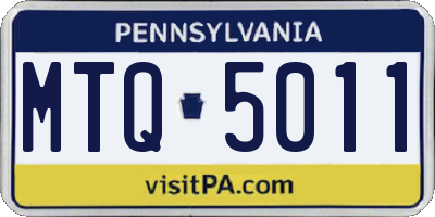 PA license plate MTQ5011