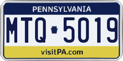 PA license plate MTQ5019