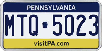 PA license plate MTQ5023