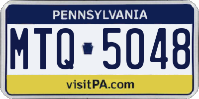 PA license plate MTQ5048