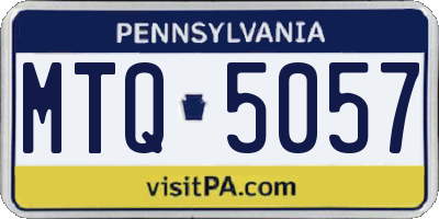 PA license plate MTQ5057