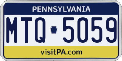 PA license plate MTQ5059