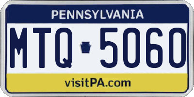 PA license plate MTQ5060
