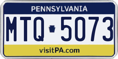 PA license plate MTQ5073