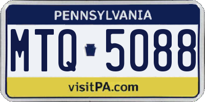 PA license plate MTQ5088