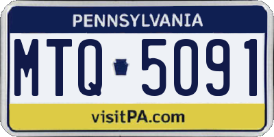 PA license plate MTQ5091