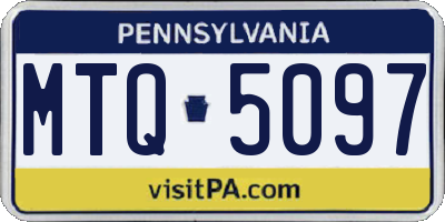 PA license plate MTQ5097