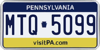 PA license plate MTQ5099