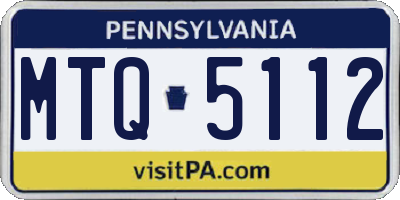 PA license plate MTQ5112