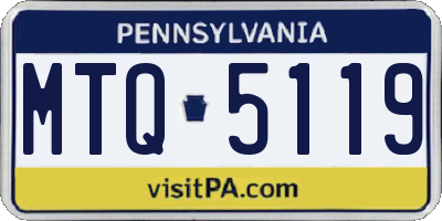 PA license plate MTQ5119