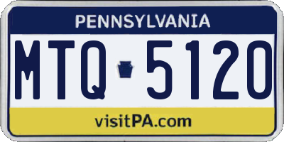 PA license plate MTQ5120