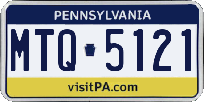 PA license plate MTQ5121