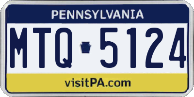 PA license plate MTQ5124