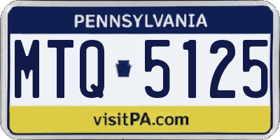 PA license plate MTQ5125