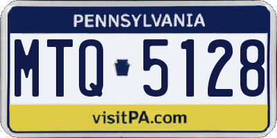 PA license plate MTQ5128