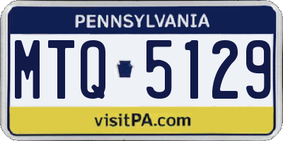 PA license plate MTQ5129