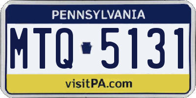 PA license plate MTQ5131