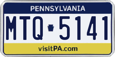 PA license plate MTQ5141