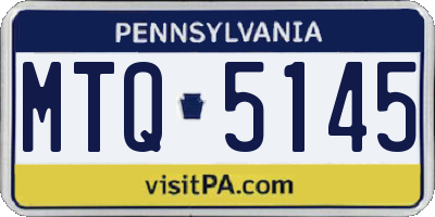 PA license plate MTQ5145