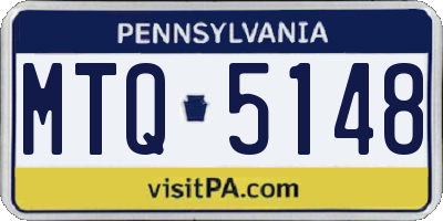 PA license plate MTQ5148