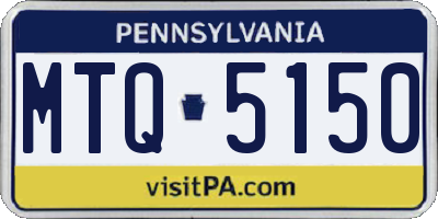 PA license plate MTQ5150