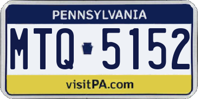 PA license plate MTQ5152