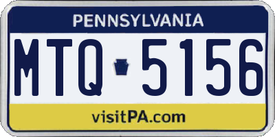 PA license plate MTQ5156