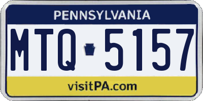 PA license plate MTQ5157