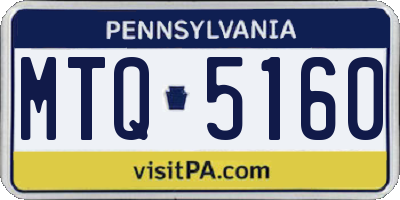 PA license plate MTQ5160