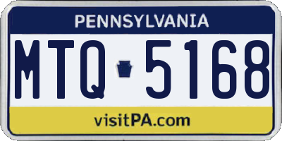 PA license plate MTQ5168