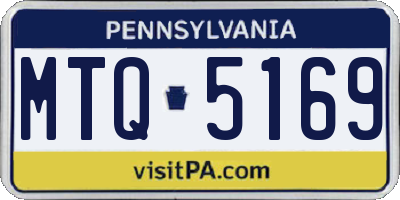 PA license plate MTQ5169