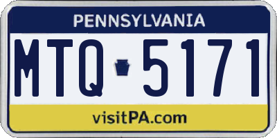 PA license plate MTQ5171